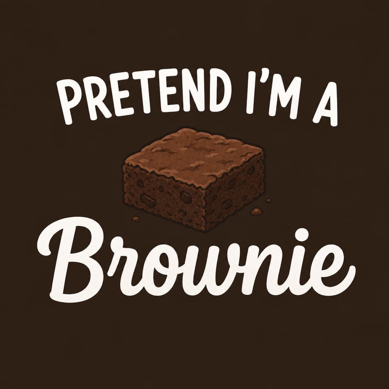 Pretend I'm a Brownie — Text Design