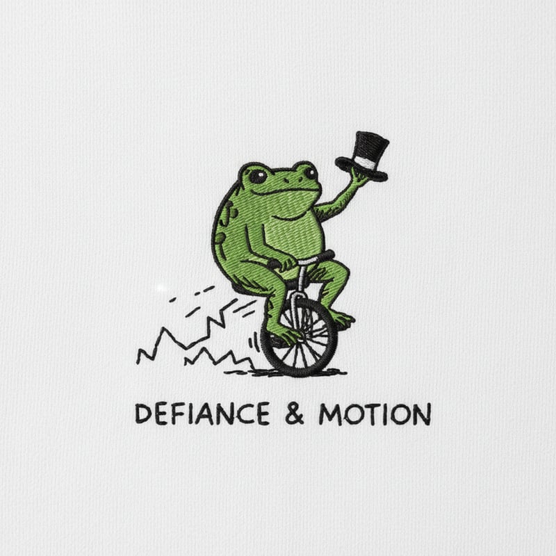 Funny Frog Design on White Background