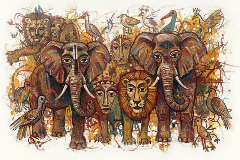 Abstract African Wildlife Art