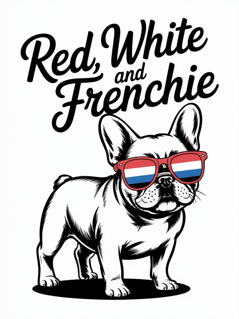 Minimalist French Bulldog Line Art