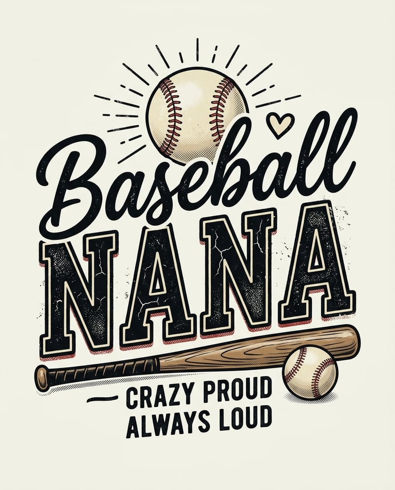 Vintage Baseball Nana Graphic Design