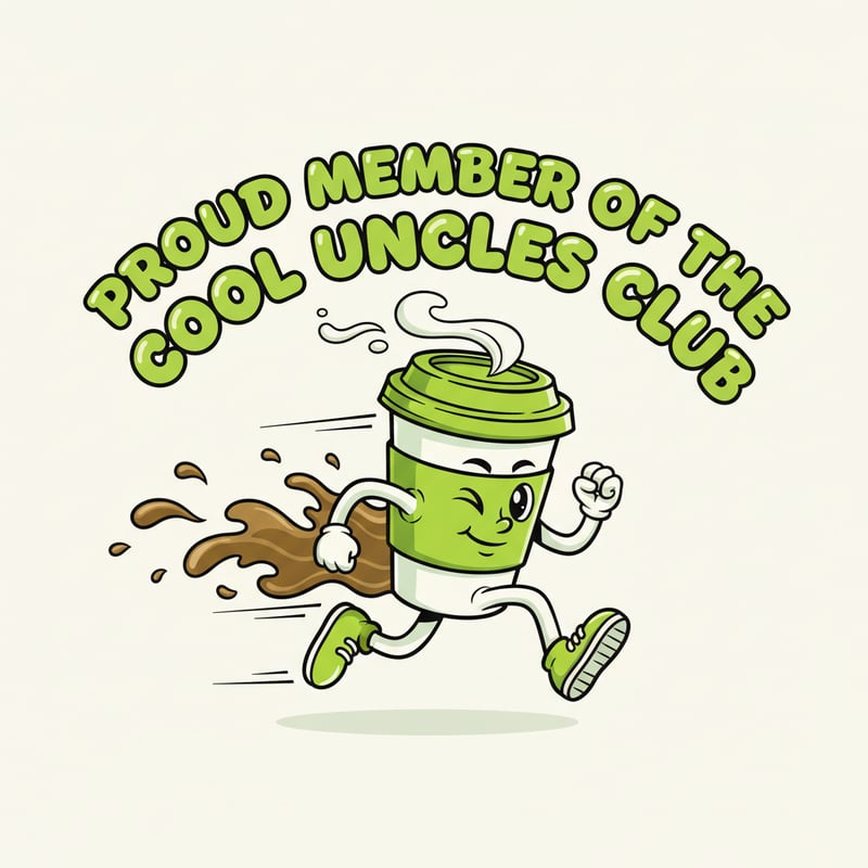Playful Comic-Style Coffee Cup Design