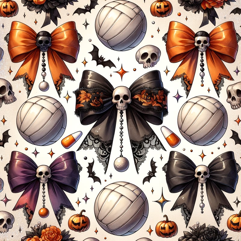 Halloween Coquette Volleyball Pattern