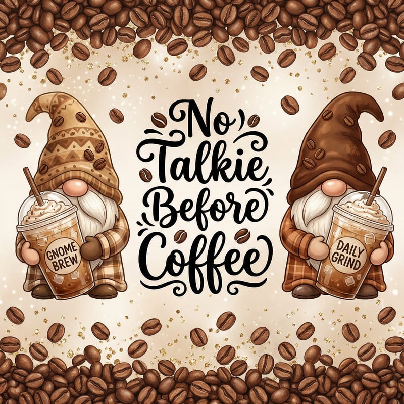 Cozy Coffee Gnome Illustration