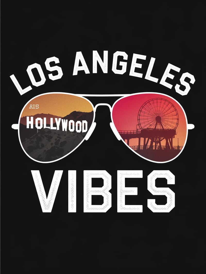 Los Angeles Vibes T-Shirt Design