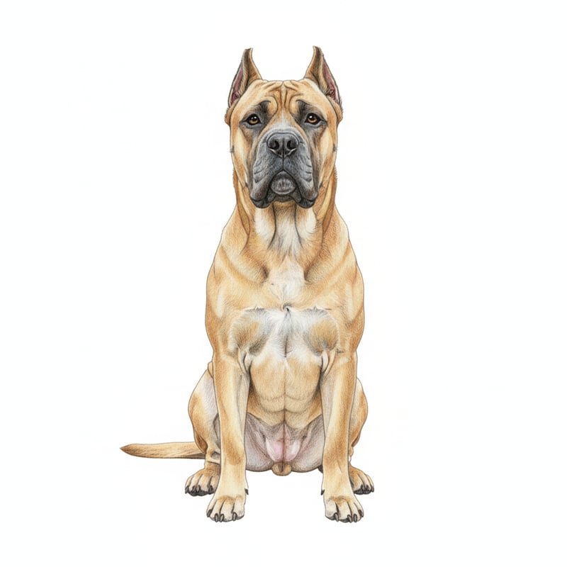 Realistic Cane Corso Drawing