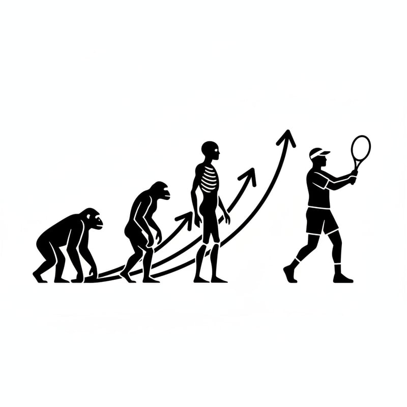Evolutionary Progression Chart in Minimalist Style