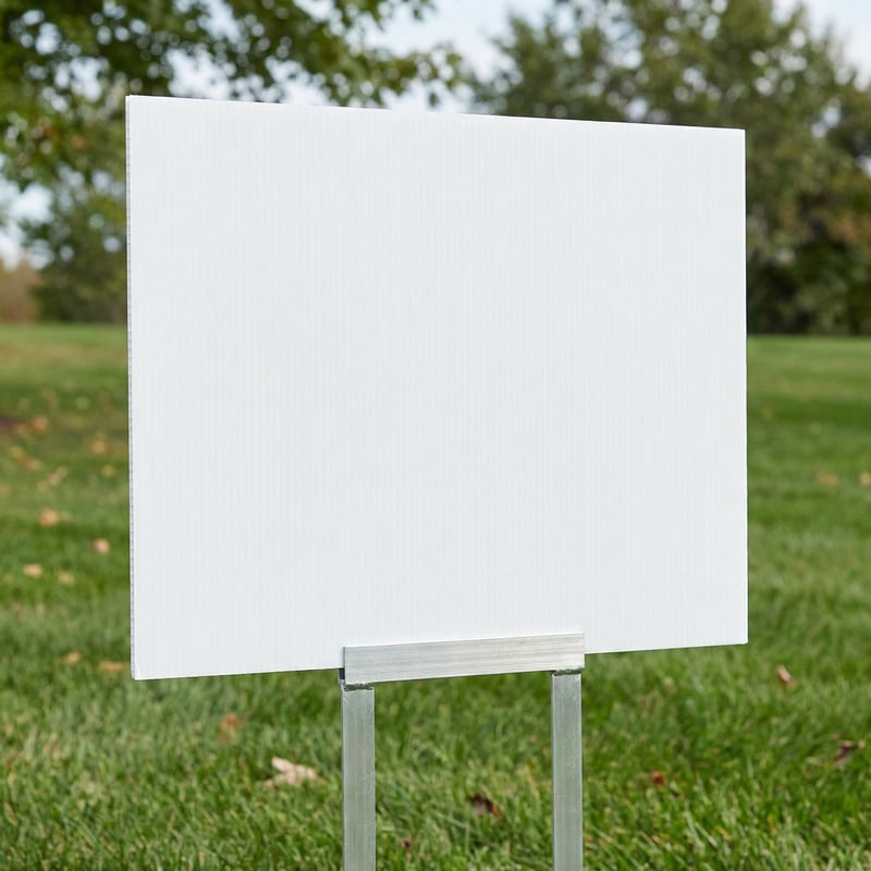 Hyper-realistic White Plastic Yard Sign