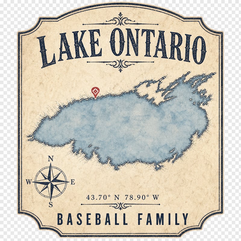 Lake Ontario Vintage Map Badge