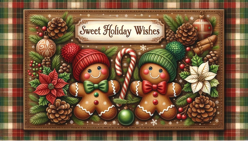 Cheerful Gingerbread Christmas Scene