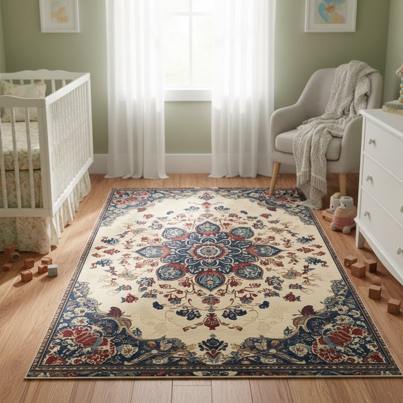 Cozy Nursery with Persian Rug
