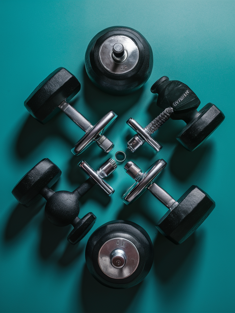 Geometric Gym Equipment Arrangement