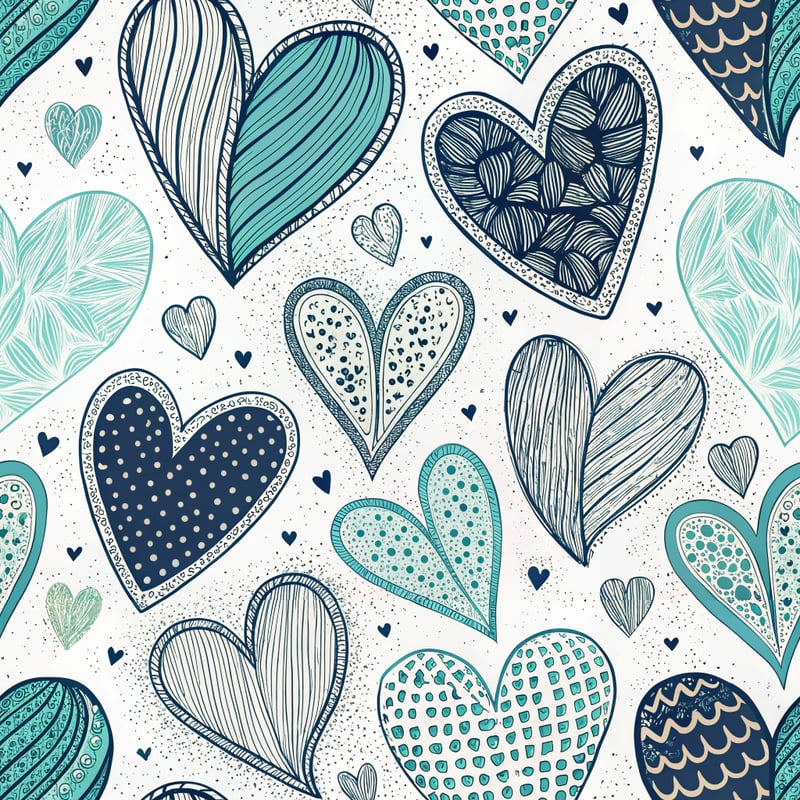 Doodle-Style Heart Sketches