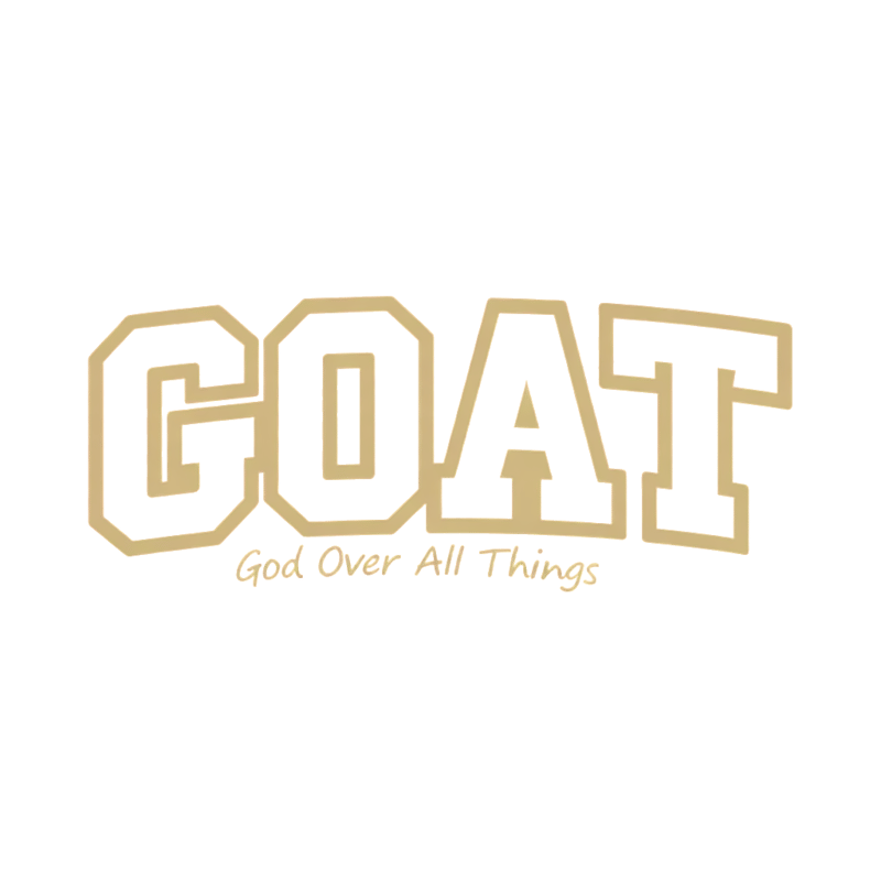 Bold Christian GOAT Typography Tee