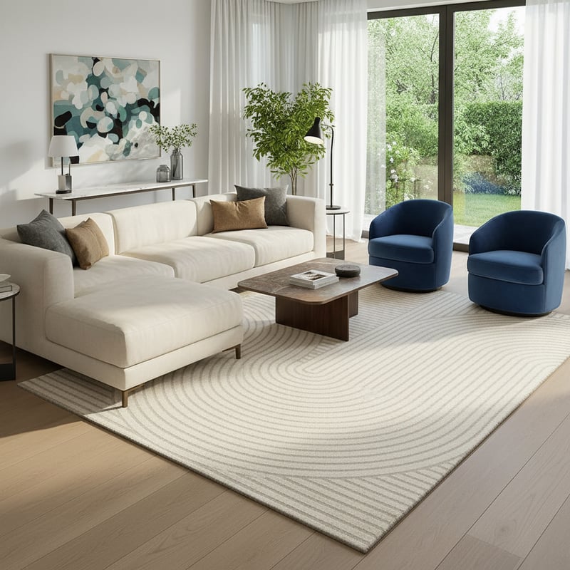 Luxury Living Room Rug Design
