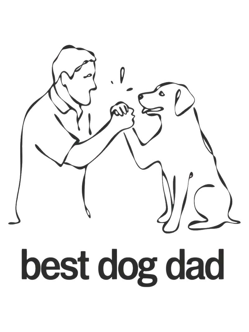 Minimalist Dog Dad T-Shirt Design