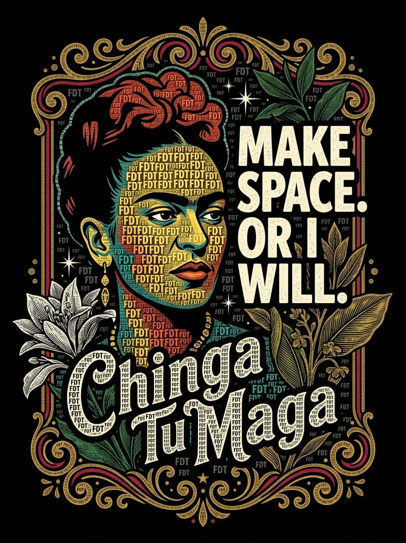 Frida Kahlo Micrography Dtg Artwork