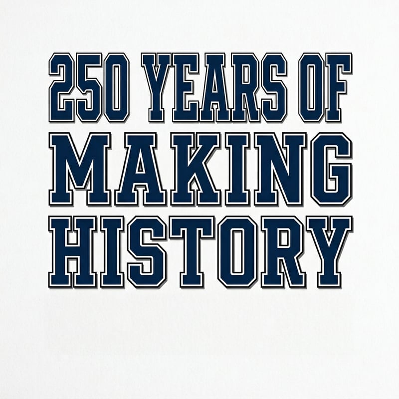 Collegiate Block Font History Design