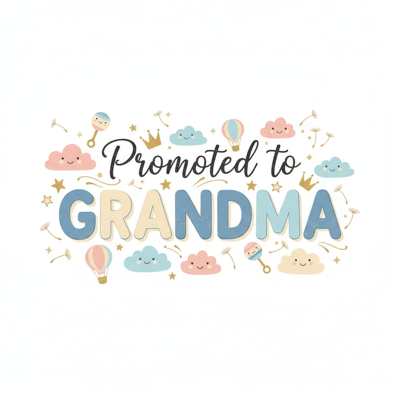 Promoted to Grandma Typographic Design