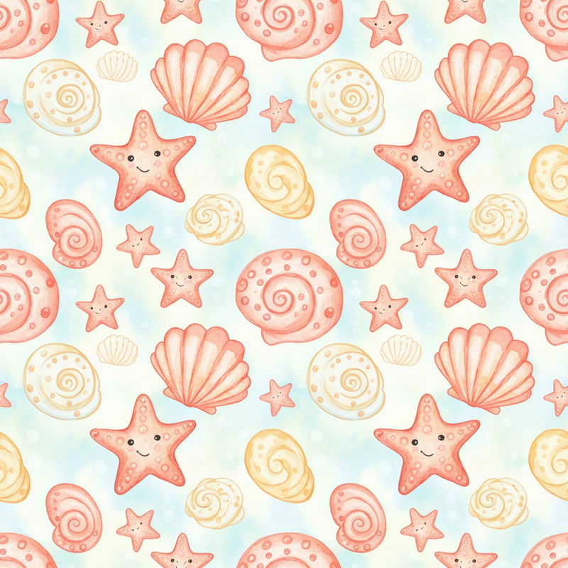 Cute Shells & Starfish Pattern