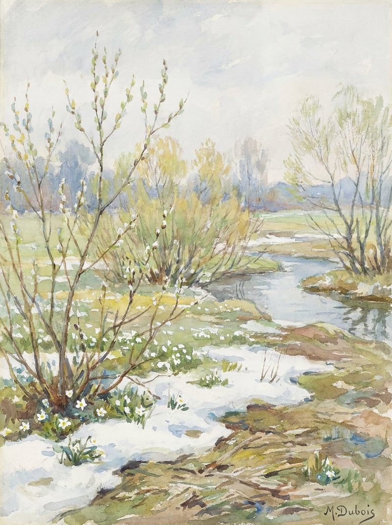 March Renewal in Pastel Brushstrokes