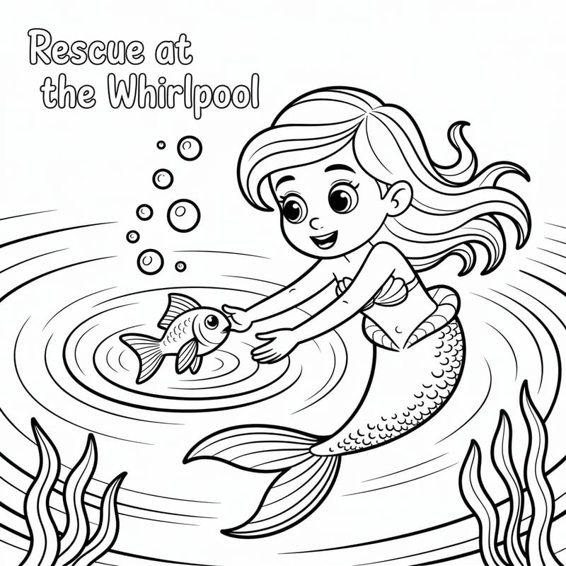 Mia the Mermaid Coloring Page