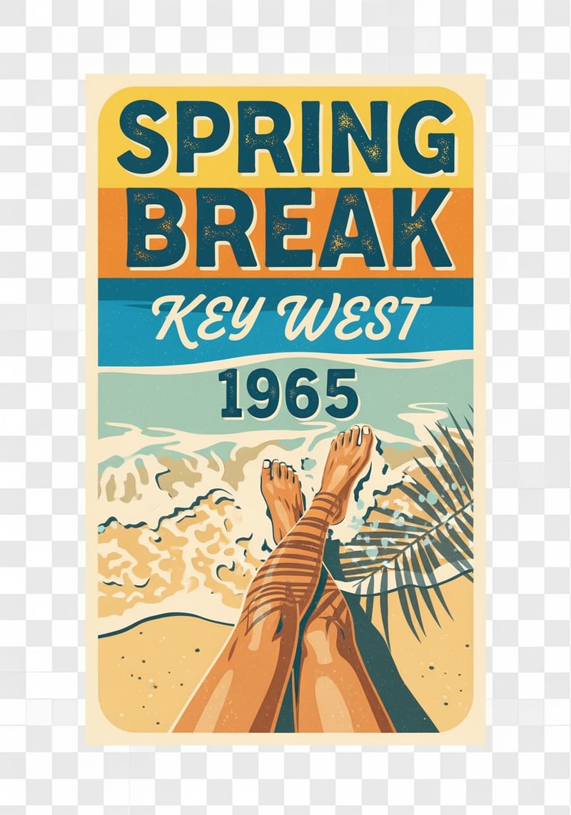 Mid-1960s Key West Spring Break Graphic