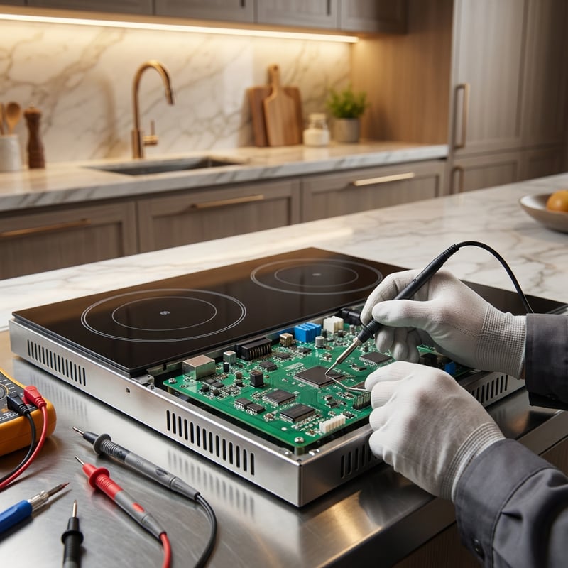 Induction Cooktop Repair Close-up