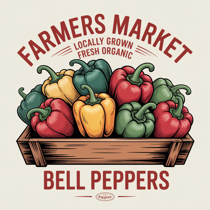 Vintage Farmers Market Bell Peppers