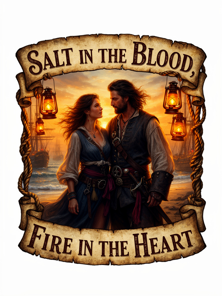Cinematic Pirate Romance Scene