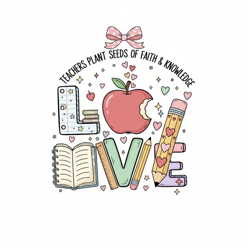Classroom Typography Art LOVE Design