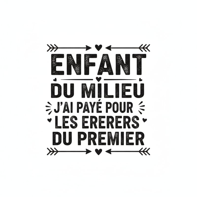 Bold French Typography T-Shirt Design