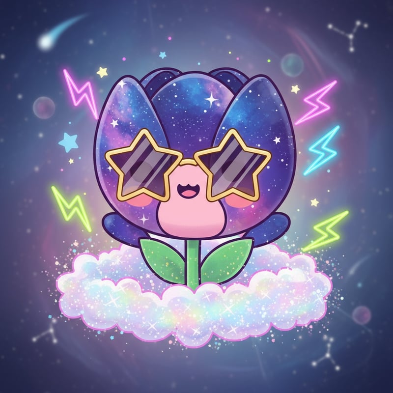 Chibi Tulip with Galaxy Petals