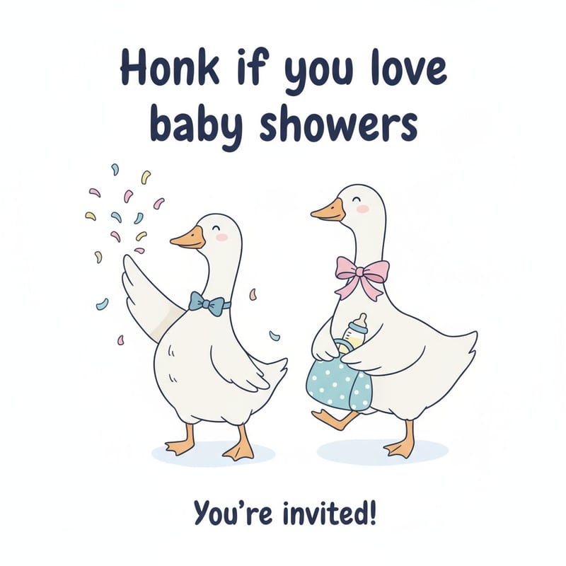 Baby Shower Goose Announcement