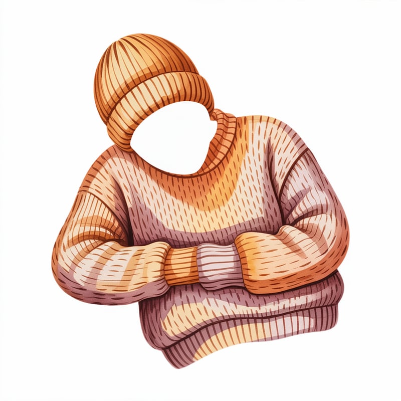 Cozy Fall Sweater & Beanie Clipart