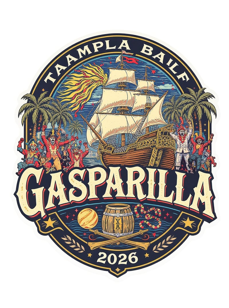 Gasparilla 2026 Retro Parade Badge