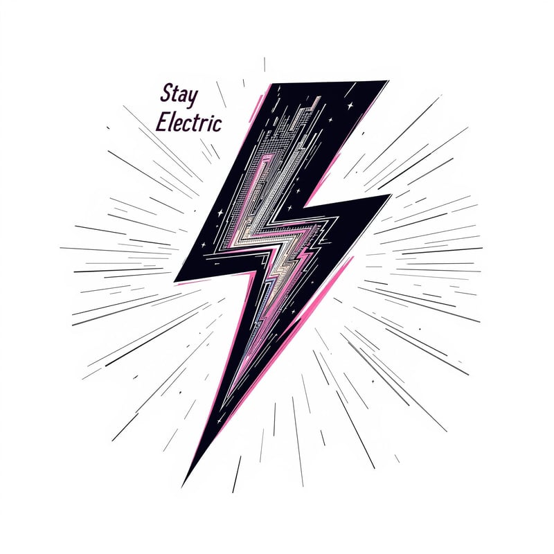 Minimalist Lightning Bolt Design