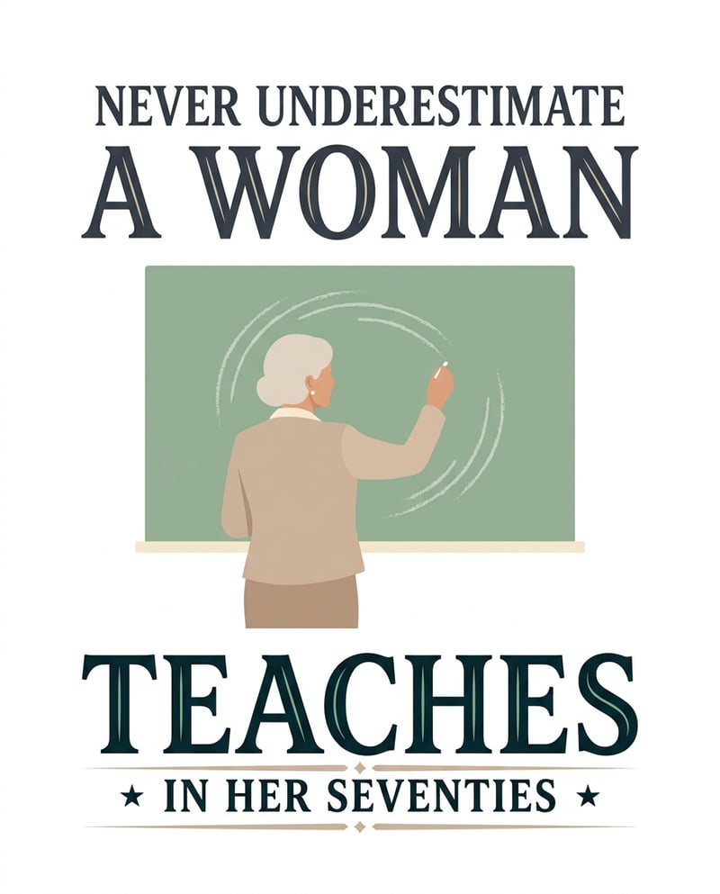 Vintage Tribute to Lifelong Woman Teacher