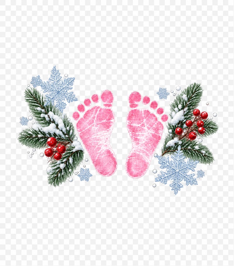 Pink Footprints, Transparent Background