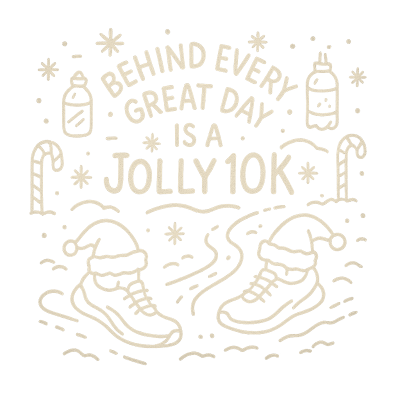 Christmas 10K Run T-Shirt Design
