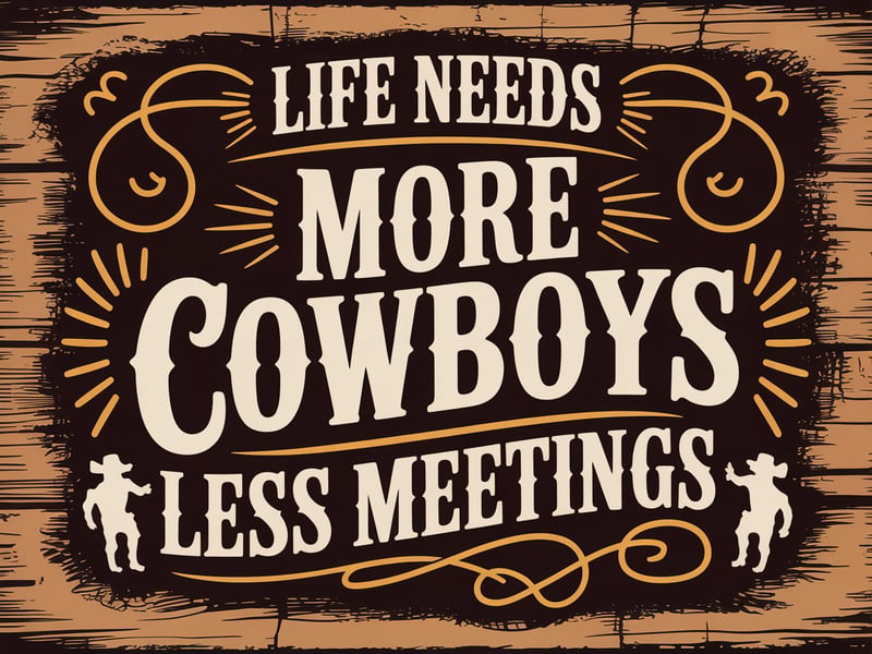 Vintage Western Typography Design