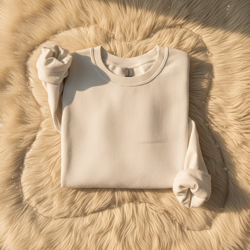 Flatlay Sweatshirt on Faux Fur