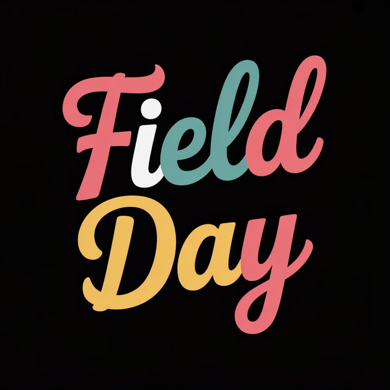 Multicolored Field Day Graphic