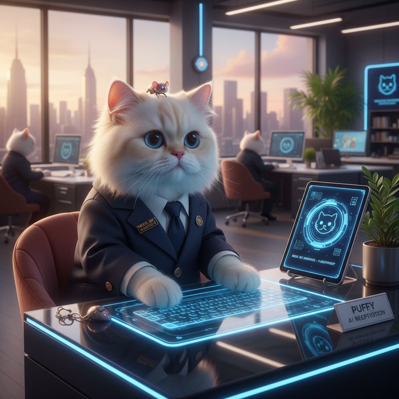 AI Agent Cat as Receptionist