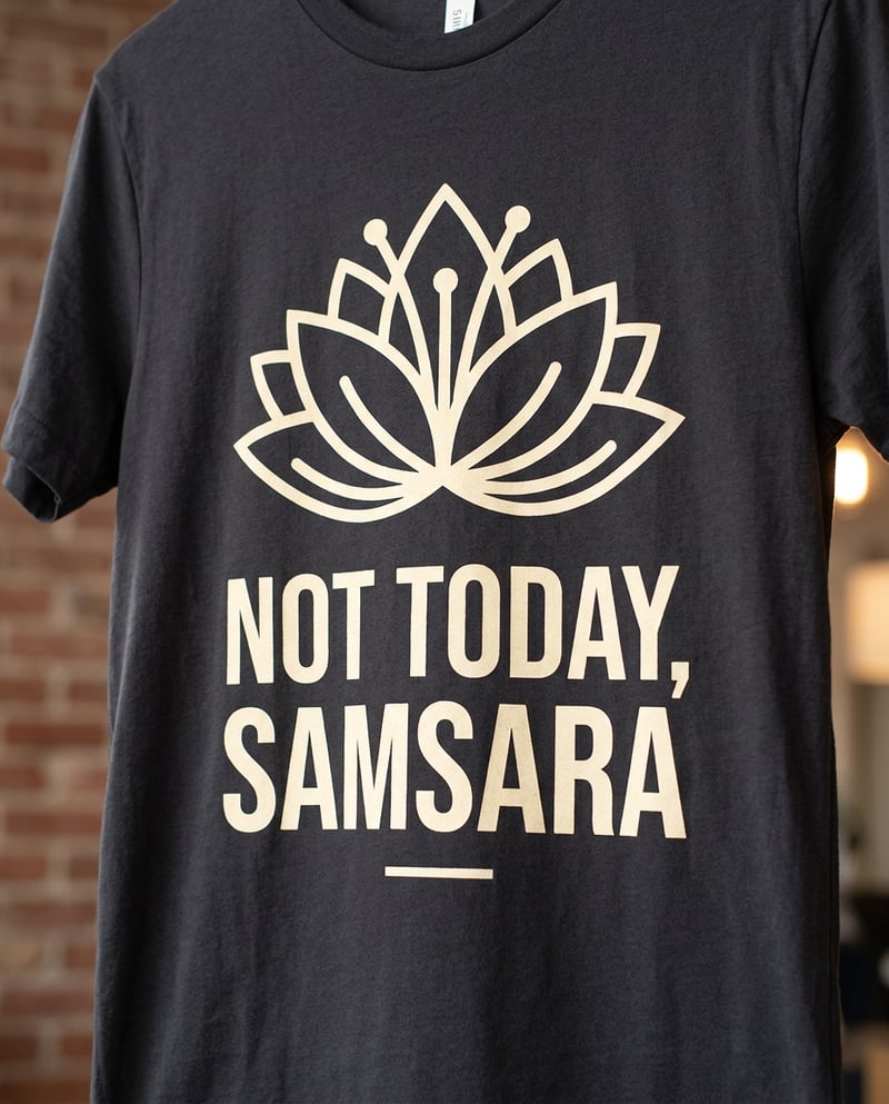 Minimalist Lotus T-Shirt Design