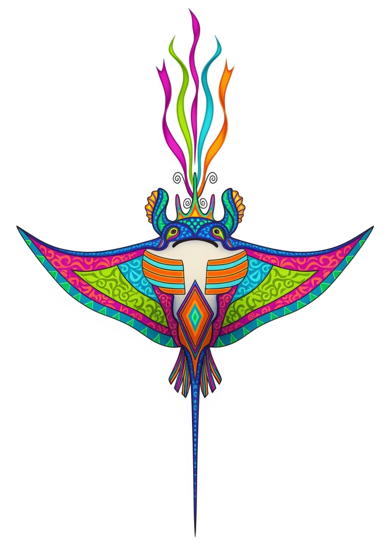 Alebrije Manta Ribbon Spirit