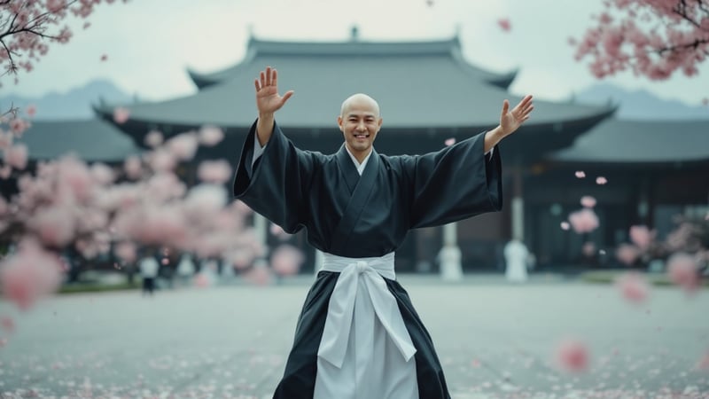 Tenrikyo Priest Leading Traditional Dance