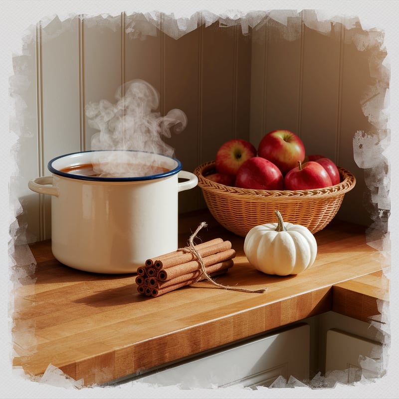 Autumn Kitchen Scene with Spiced Cider