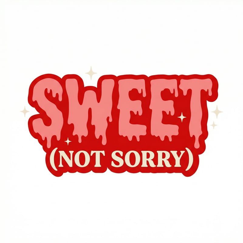 Sweet Not Sorry Retro Candy Graphic