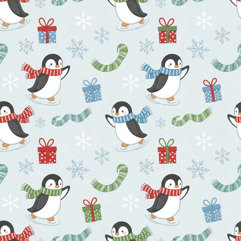 Cute Penguin Winter Pattern